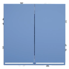 Изображение Выключатель встраиваемый VOLTUM S70 двухклавишный с подсветкой 10А (деним)