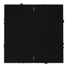 Изображение Перекрестный переключатель встраиваемый VOLTUM S70 двухклавишный 10А (черный матовый)