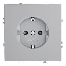 Изображение Розетка встраиваемая VOLTUM S70 с заземлением 16А (серый)